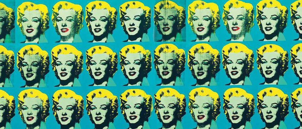 Digital gestreckt. Andy Warhols Serie „25 farbige Marilyns“ (1962) aus dem Museum of Modern Art in Fort Worth/Texas mit fünf Bonusblondinen. 