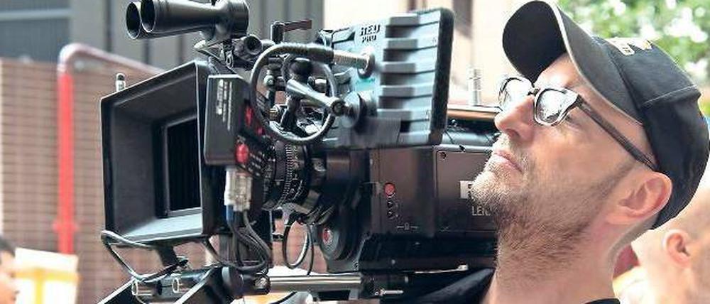 Steven Soderbergh 2009, am Set von „Contagion“.