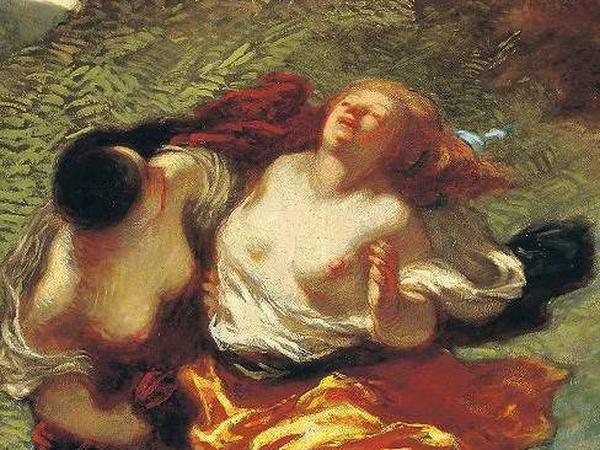 "Frauen, von Satyrn verfolgt" von Honoré Daumier.