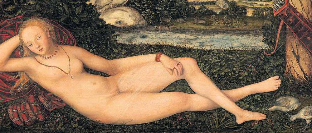 Ruhende Quellnymphe: Das Ölgemälde von Lucas Cranach dem Jüngeren entstand 1550.