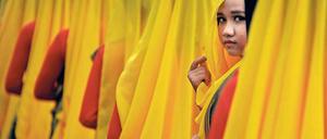 Frauen feiern das Islamische Neujahrsfest in der Stadt Banda Aceh auf der indonesischen Insel Sumatra.