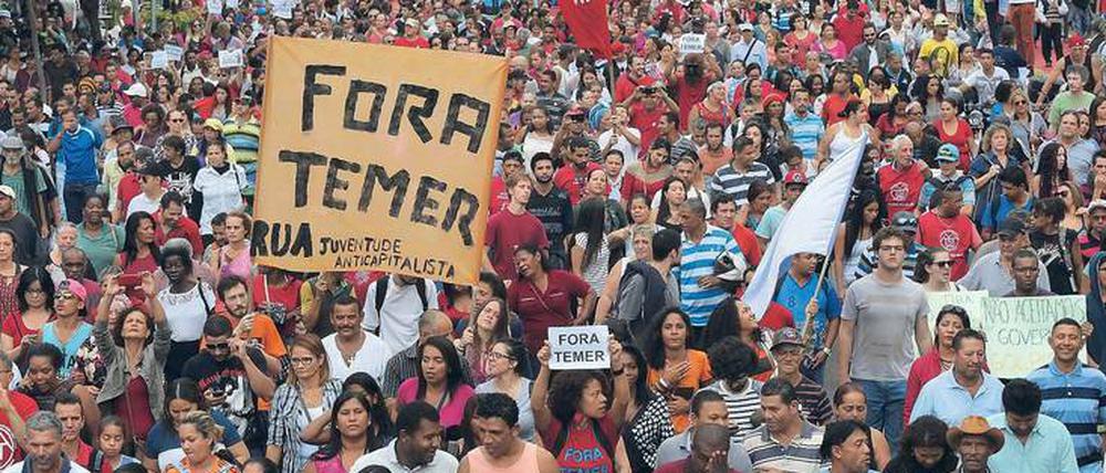 Proteste gegen Michel Temer in Sao Paolo