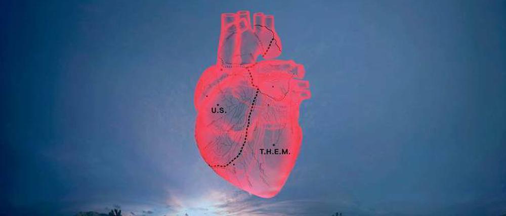 Sie oder wir. Das geteilte Herz symbolisiert in Iñárritus „Carne y Arena“ Amerika und die Welt. 