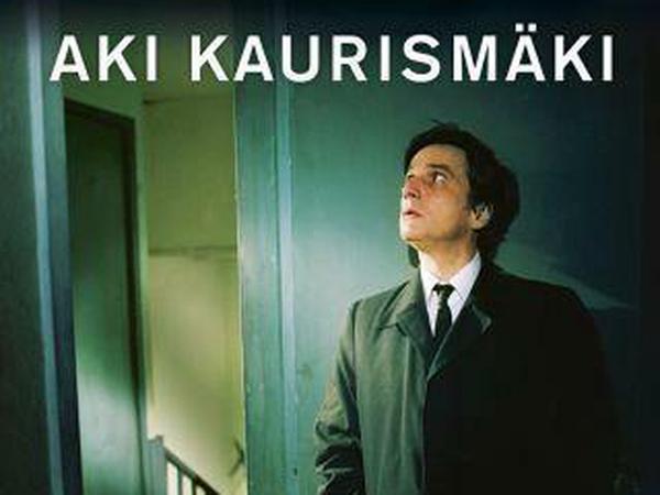 Das Cover von "Kaurismäki über Kaurismäki", mit einem Bild von Jean-Pierre Léaud in "I Hired a Contract Killer".