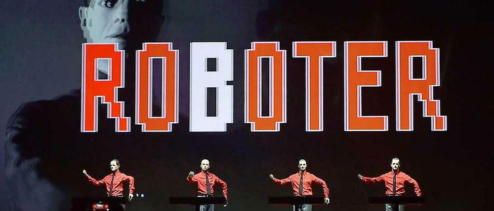 Der eckige Stehtanz der Roboter im gleichnamigen Song von Kraftwerk.