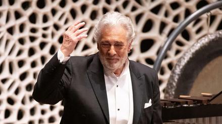 Der Opernsänger Placido Domingo 2019 bei einem Konzert in der Elbphilharmonie.