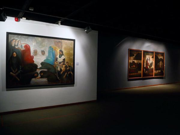 Zur Zeit zeigt das Teheran Museum of Contemporary Art eine Ausstellung mit moderner Kunst aus arabischen Ländern. Titel: "The Sea Suspended". 