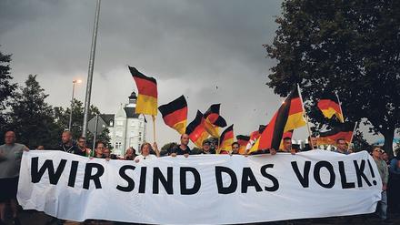 „Wir sind das Volk“. Aufmarsch der rechtsextremistischen Gruppierung „Pro Chemnitz“ am 7. September 2018. 