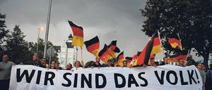 „Wir sind das Volk“. Aufmarsch der rechtsextremistischen Gruppierung „Pro Chemnitz“ am 7. September 2018. 
