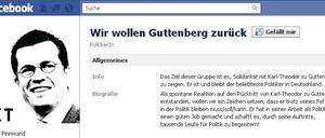 Die Facebook-Seite "Wir wollen Guttenberg zurück" gewann rasch viele Freunde.