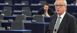 EU-Kommissionschef Jean-Claude Juncker am Dienstag vor dem Europaparlament in Straßburg.
