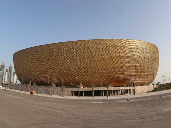 Das Lusail Iconic Stadium in der Planstadt Lusail wird 2022 Austragungsort des WM-Finales. (Archivbild). 