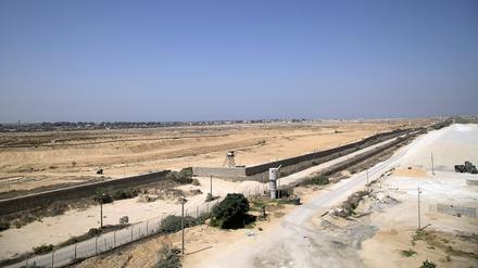 Die ägyptische Grenze in Rafah auf der Halbinsel Sinai.
