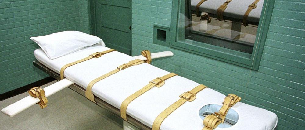 Die Todeszelle des berüchtigten Huntsville-Gefängnisses in Texas, Archivfoto von 2000