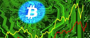 Am weitesten verbreitet ist die Blockchain-Technologie bisher bei virtuellen Währungen wie Bitcoin.