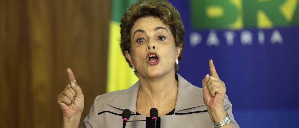 Umstrittene Präsidentin Dilma Rousseff. 