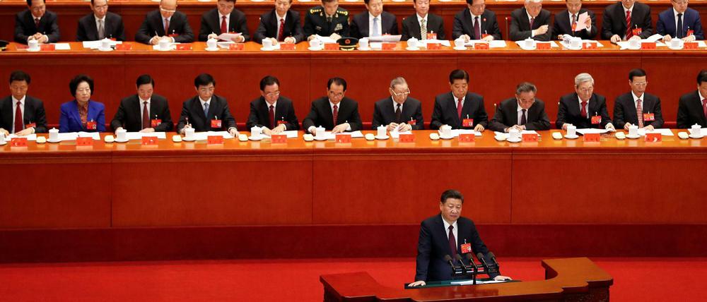 Chinas starker Mann: Xi Jinping eröffnet den Parteitag.