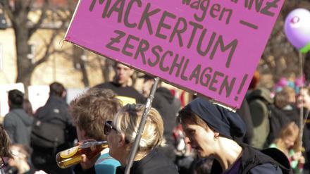 Demo zum Frauentag 2015 in Berlin.