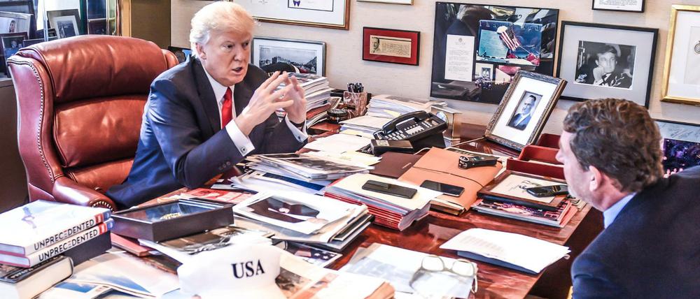 Donald Trump, designierter 45. Präsident der Vereinigten Staaten, im Interview mit Kai Diekmann, Herausgeber der "Bild"-Gruppe.