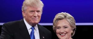 Gaben sich nicht oft die Hand: Donald Trump und Hillary Clinton. 