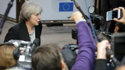 Die britische Regierungschefin Theresa May beim letzten EU-Gipfel in Brüssel. 