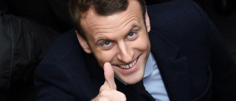 Sieger der ersten Runde: Emmanuel Macron.