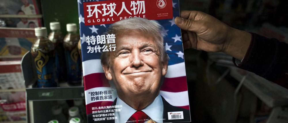 Donald Trump ist die News in China. 