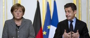 Angespannte Mienen: Angela Merkel und Nicolas Sarkozy.