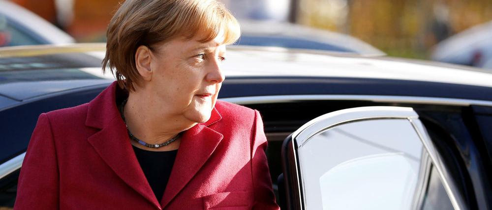 Angela Merkel am Freitagmittag. 