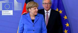 Kanzlerin Angela Merkel und EU-Kommissionschef Jean-Claude Juncker am Mittwoch in Brüssel.