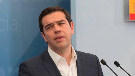 Der Griechische Ministerpräsident Alexis Tsipras in Madrid. 