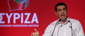 Der griechische Regierungschef Alexis Tsipras bei einem Parteitreffen von Syriza