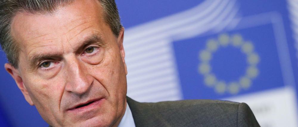 EU-Kommissar Günther Oettinger wünscht sich eine schnelle Regierungsbildung in Deutschland