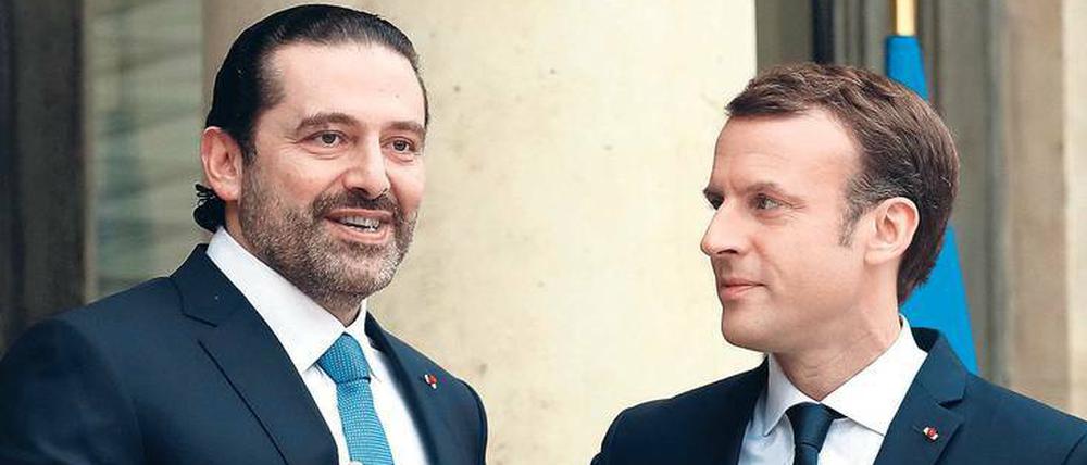 Der libanesische Premier Saad Hariri traf den französischen Präsidenten Emmanuel Macron. 