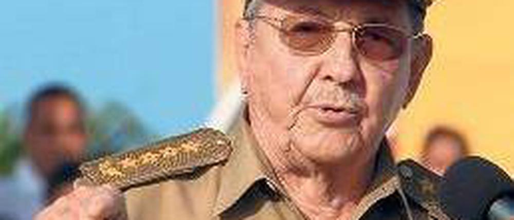 War lange der Mann fürs Grobe: Raul Castro im Juli 2012. Foto: AFP