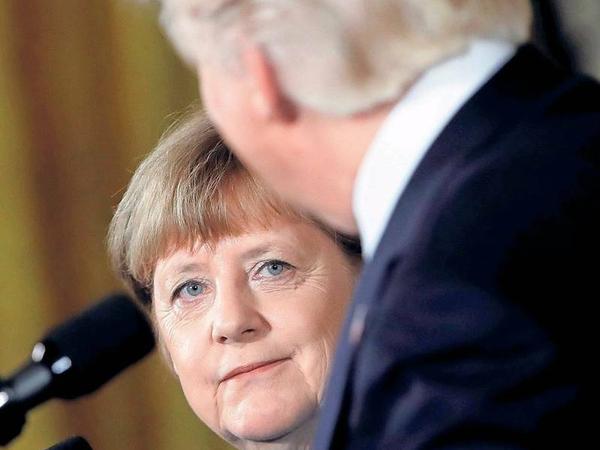Angela Merkel traf Donald Trump erstmals persönlich. 