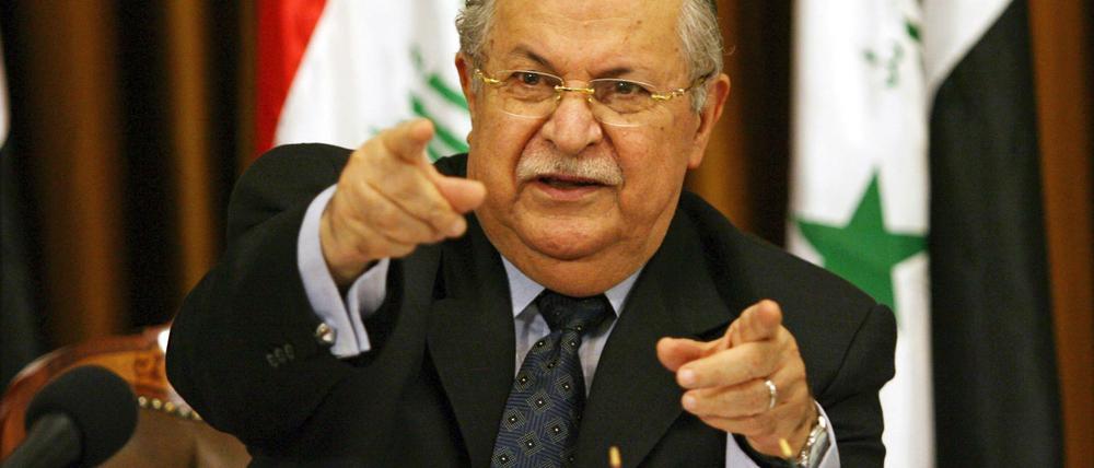 Der damalige irakische Präsident Dschalal Talabani im August 2007 in Bagdad.
