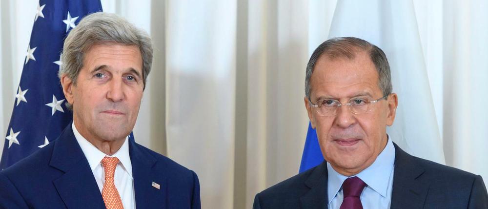 US-Außenminister John Kerry (links) und der Russische Außenminister Sergei Lavrov.