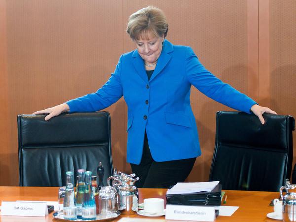 Bundeskanzlerin Angela Merkel (CDU) im Kanzleramt.