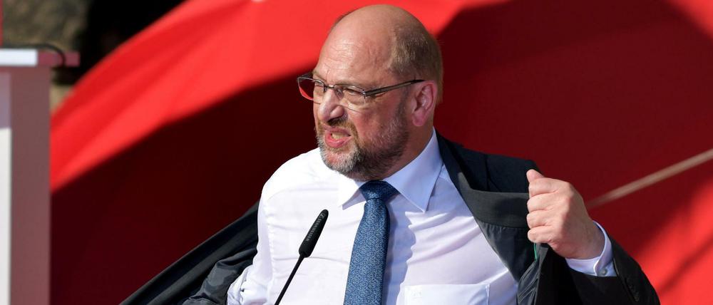 SPD-Kanzlerkandidat Martin Schulz muss im Wahlkampf kämpfen.