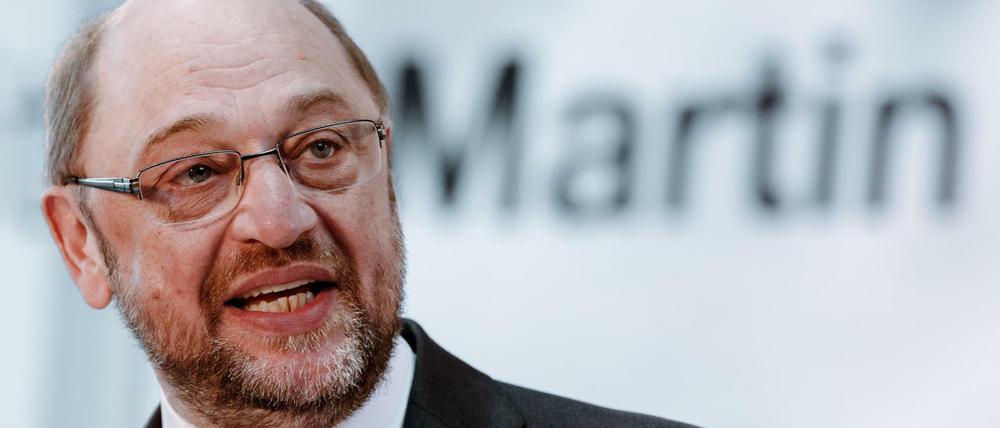 Kanzlerkandidat Martin Schulz (SPD) in Lübeck auf einer Versammlung der Veranstaltungsreihe "Zeit für mehr Gerechtigkeit- Zeit für Martin Schulz" der SPD.