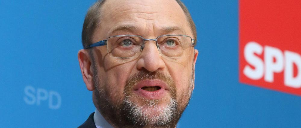 Martin Schulz, Parteivorsitzender und Kanzlerkandidat der SPD)  