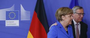 Seit' an Seit' im Einsatz für einen EU-Grenzschutz: Bundeskanzlerin Angela Merkel und Kommissionspräsident Jean-Claude Juncker (hier ein Archivbild).
