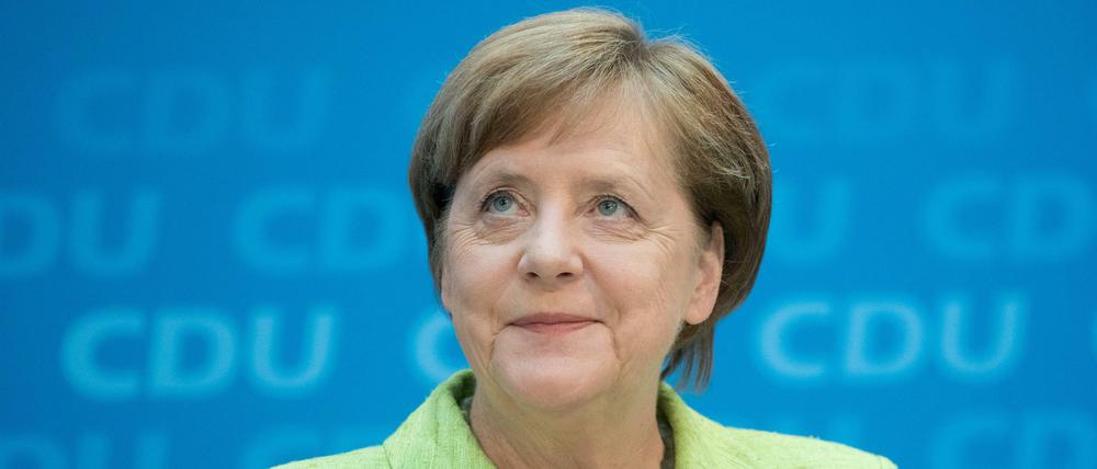 Angela Merkel nach dem Wahlerfolg ihrer CDU im Saarland.