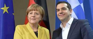 Entspannung. Angela Merkel und Alexis Tsipras.