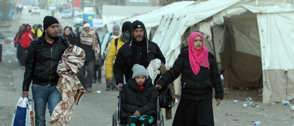 Flüchtlinge im Süden Serbiens.