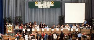 Gründungsparteitag der Grünen in Karlsruhe im Januar 1980.