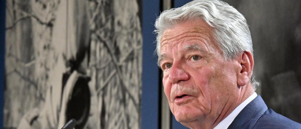 Altbundespräsident Joachim Gauck am 16. Juni 2022 bei einer Preisverleihung