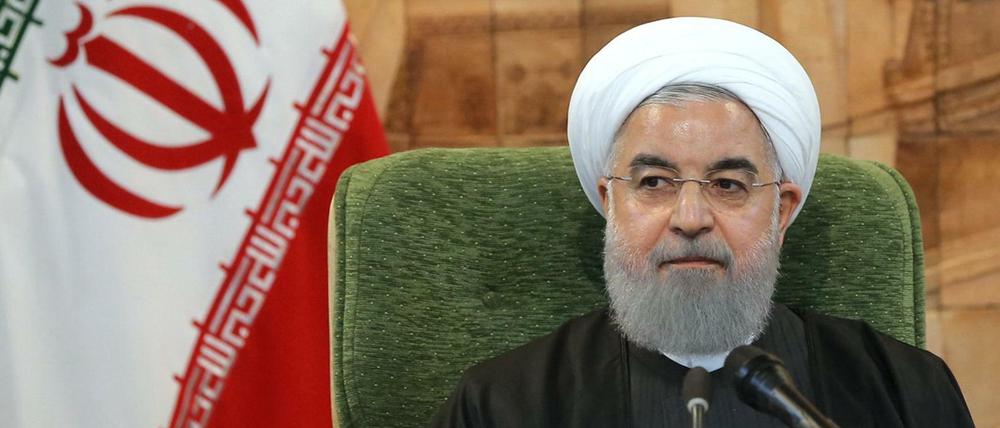 Präsident Hassan Ruhani in Kermanschah, Iran.
