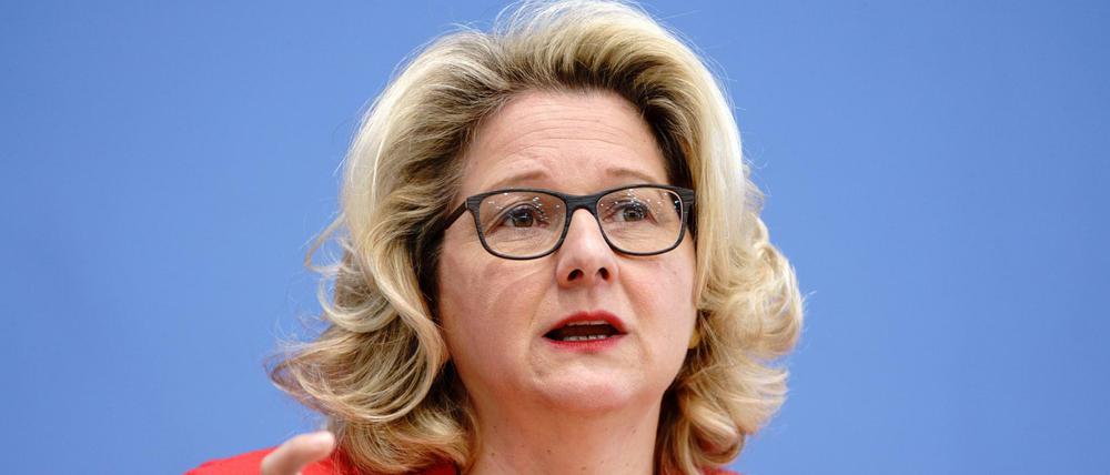 Svenja Schulze (SPD), Bundesministerin für Umwelt, Naturschutz und nukleare Sicherheit (Archivbild vom März 2021)